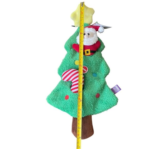 Holiday Dog Toys Set: Multipet Squeaky Plush Christmas Tree & Reindeer - Picture 7 of 9